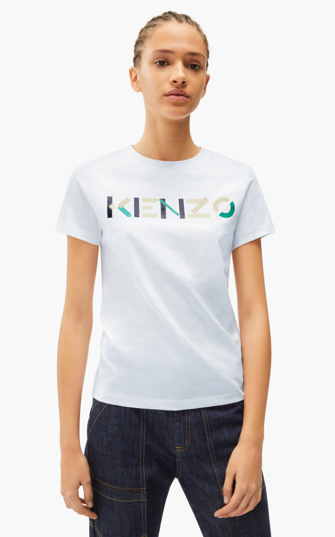 Kenzo with multicoloured logo T Shirt Dam | 32418-DOCN